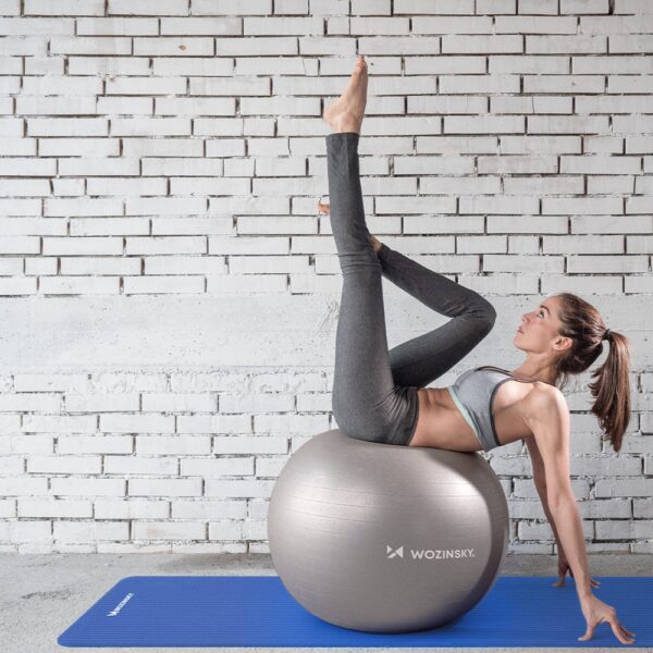 63708_6 Wozinsky exercise mat 181 x 63 x 0.9 cm thick gymnastic yoga mat blueeng