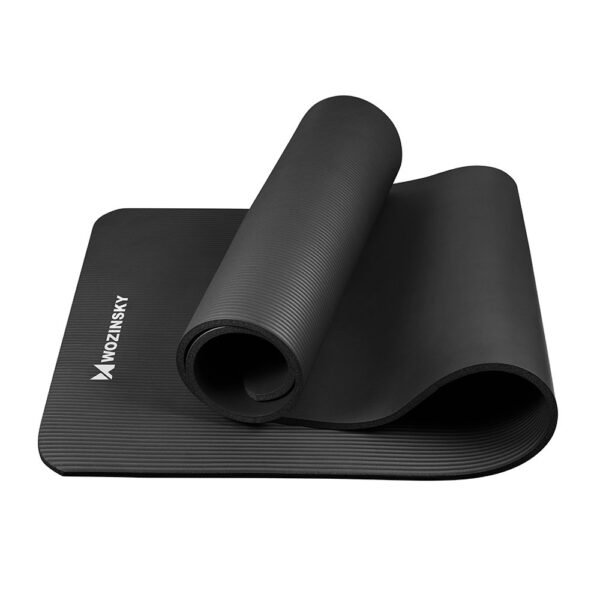 63711_13 Wozinsky exercise mat 181 x 63 x 0.9 cm thick gymnastic yoga mat blackeng