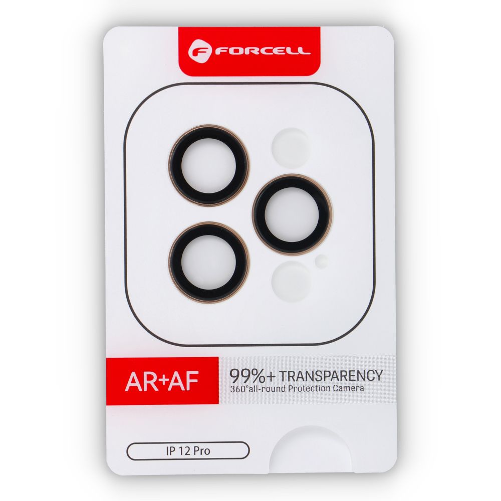 Forcell Premium Camera Lens Tempered Glass - for iPhone 12 Pro Gold