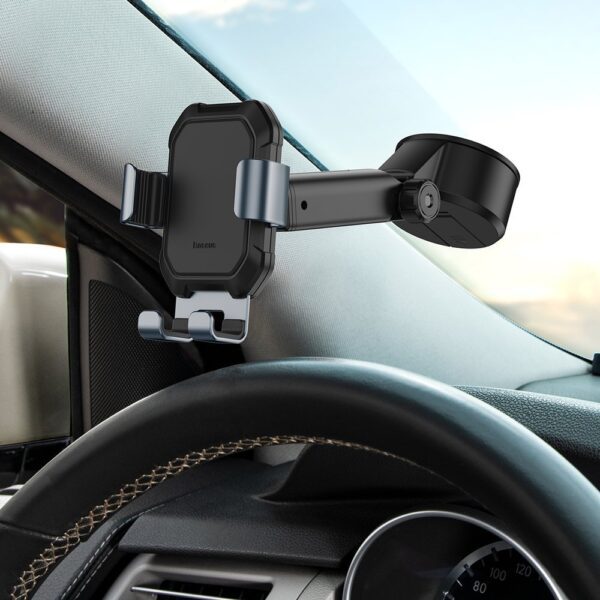 Baseus telescopic gravity car holder for window, dashboard black (SUYL-TK01)eng