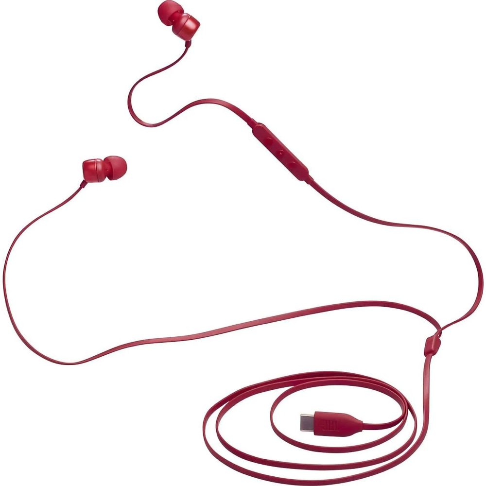 Wire earphones USB C JBL Tune 310C red