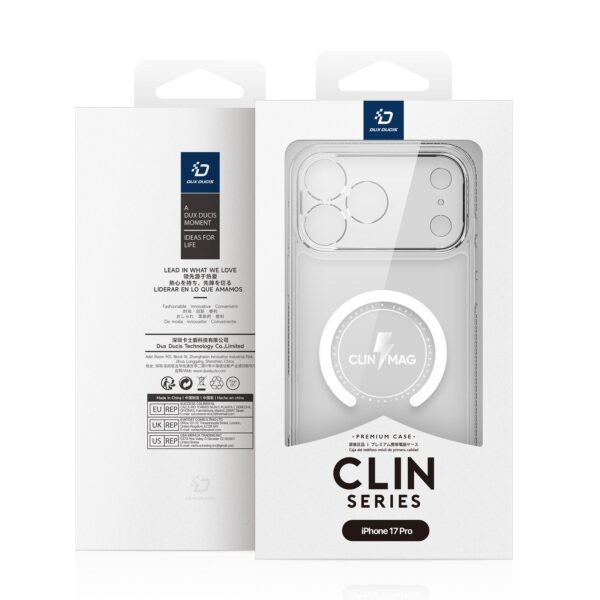 65a2a8f94183f75b10fea6cbf6abe4f4 DUX DUCIS case CLIN MAG compatible with MagSafe for IPHONE 17 Pro transparent
