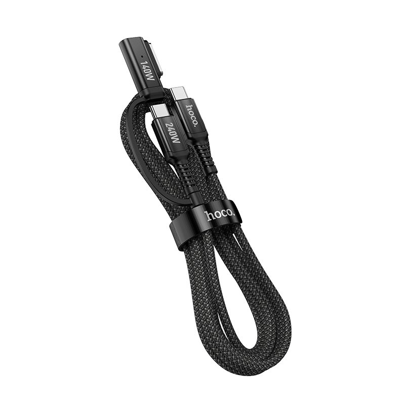 6772007e56a4a76445e49056a92b65e0 Cable 2in1 USB C to USB C / Mag3 Hoco 240W 1,8 m U142 black
