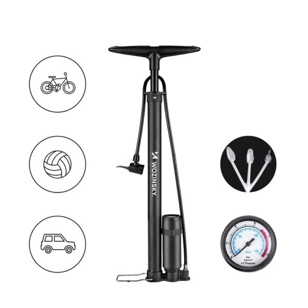 69676_7 Wozinsky hand pump car bicycle black (WUP-01)eng