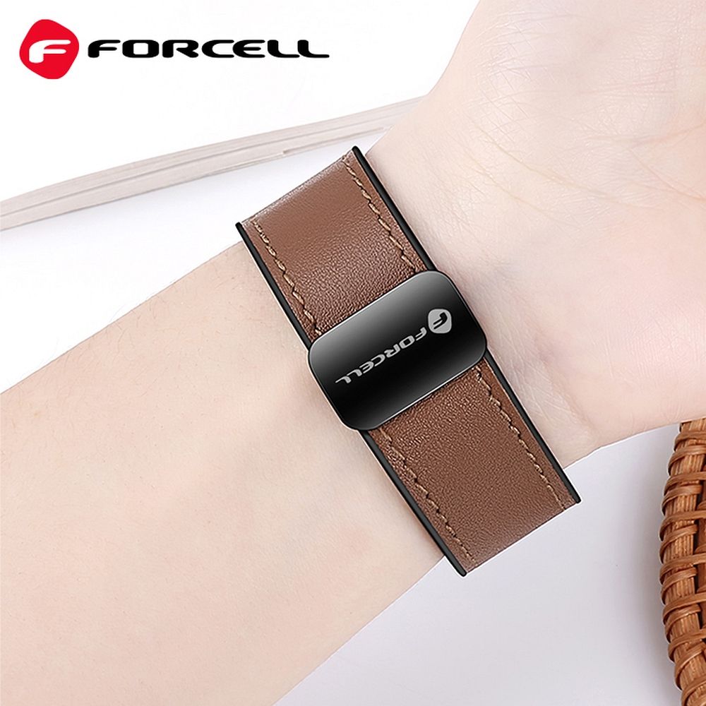 6a682361d5c66ea8ca8d6889e6152e94 FORCELL F-DESIGN FS20 magnetic eco leather strap for SAMSUNG Watch 22 mm brown
