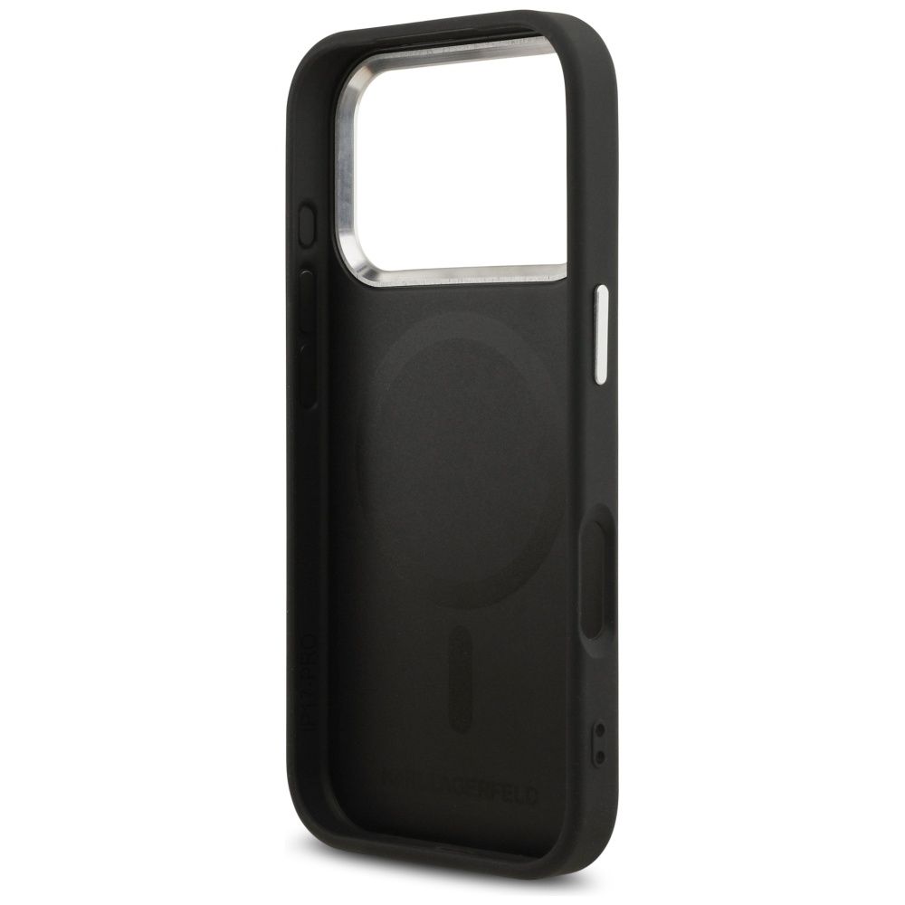 6b0ef38080d73440def457b13abcbc99 KARL LAGERFELD case for IPHONE 17 Pro Max compatible with MagSafe KLHMP17XPSMLRCHK (PU Choupette Pin) black