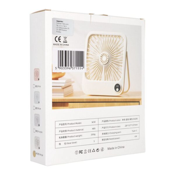 6d1eefc54aac839572d0071b50c580cc Desk fan with adjustable stand W30 white