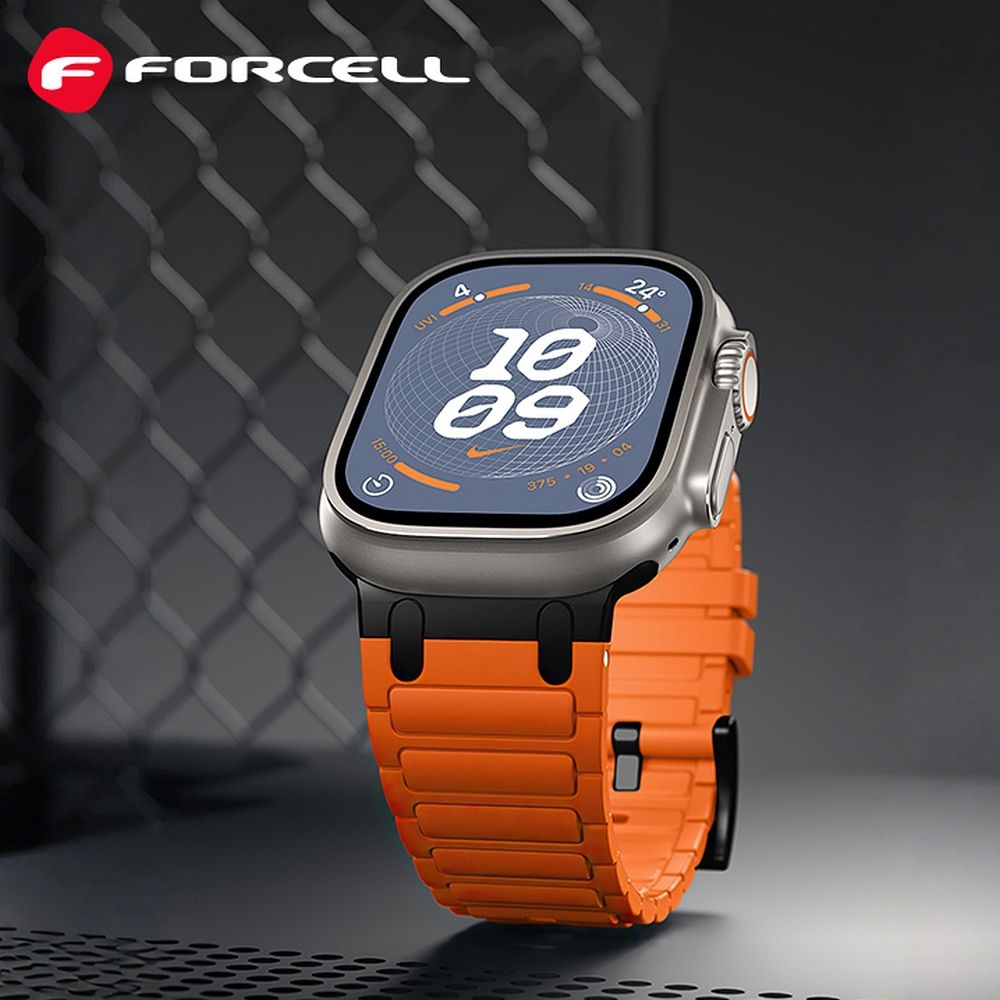 6d2fcff944fcebb45bef06d2397d0444 FORCELL F-DESIGN FA06 silicone strap for APPLE Watch 38 / 40 / 41 mm black
