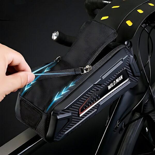 WILDMAN traveling bag for bike frame with zipper 1L (4 "- 7") M90 black