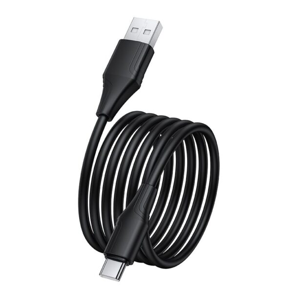 Silicone Cable USB A to USB C Hoco 3A 1 m X124 black