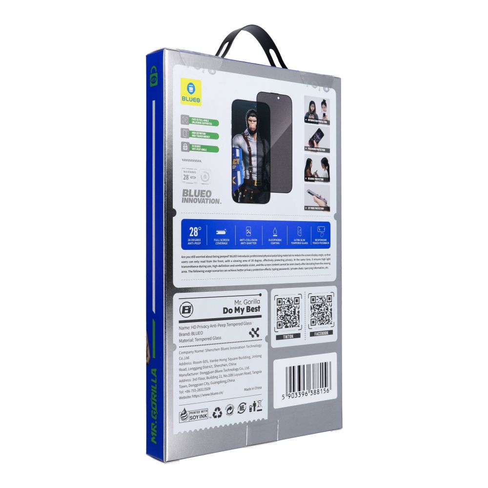 5D Mr. Monkey Glass - for Samsung Galaxy S25 Edge black (Strong Privacy)