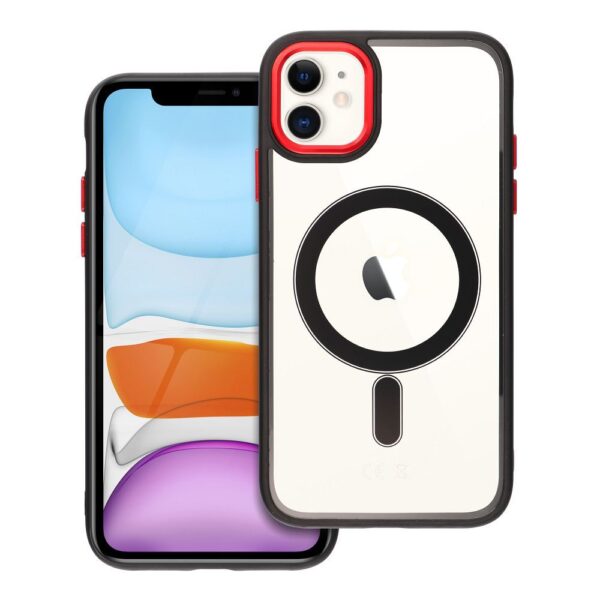 709abbd6787d1b1ed77c9060ae68041f COLOR EDGE MAG COVER case compatible with MagSafe for IPHONE 11 black red