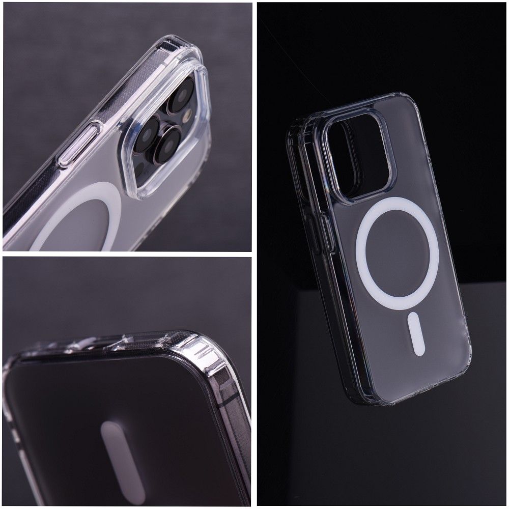 FROST MAG COVER case compatible with MagSafe for SAMSUNG S25 Edge frozen transparent