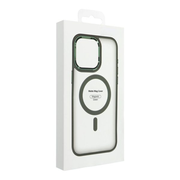 MATTE MAG COVER case compatible with MagSafe for IPHONE 14 green