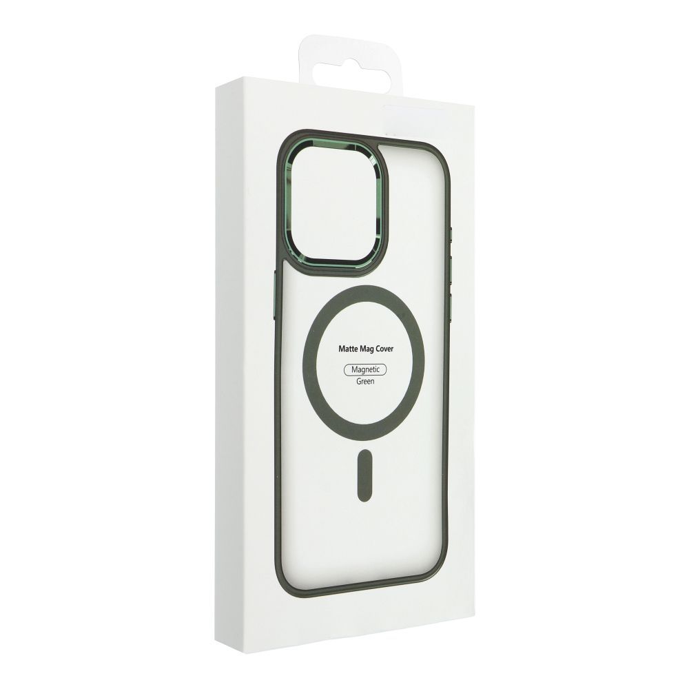 MATTE MAG COVER case compatible with MagSafe for IPHONE 14 green