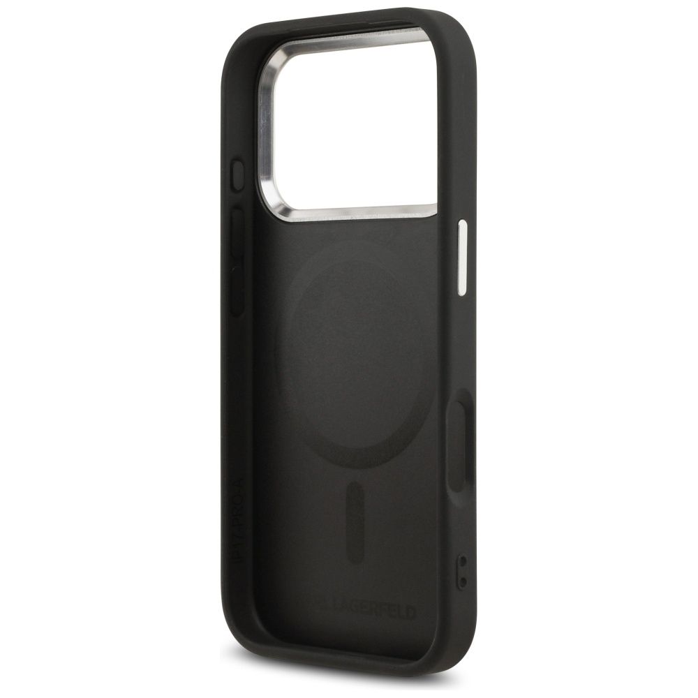 72622c4566cc9f572b8678f5d407fca0 KARL LAGERFELD case for IPHONE 17 Pro Max compatible with MagSafe KLHMP17XPSMLRKLK (PU Karl Pin) black
