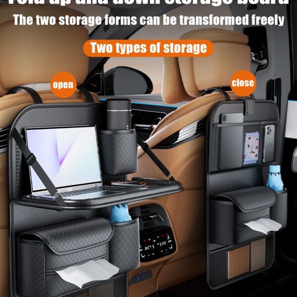 73158f9bdd9d942f7277a6b7ecddc8fc Foldable Car organizer for front seats with compartments D03-B black