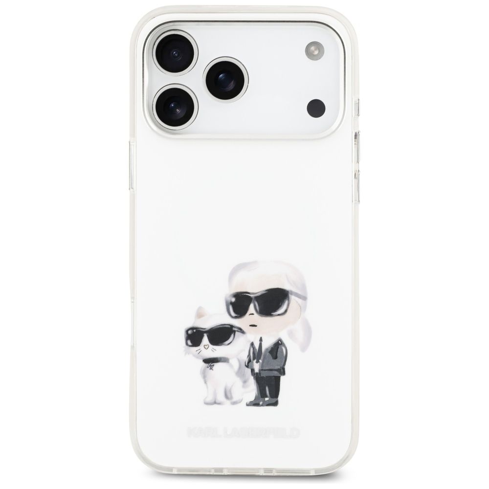 73436ec693507ecc82afb89104cd33c5 KARL LAGERFELD case for IPHONE 17 Pro Max compatible with MagSafe KLHMP17XHMKCAQOH (IML Aquarelle K&C & Logo) white
