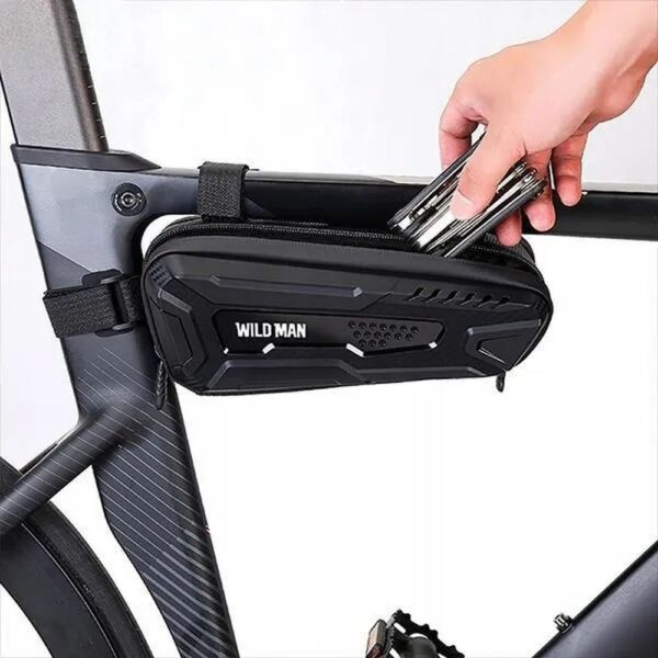 73a94329c530d26cabbd7127dea97594 WILDMAN traveling bag under the bike frame with zipper 1L M40 black