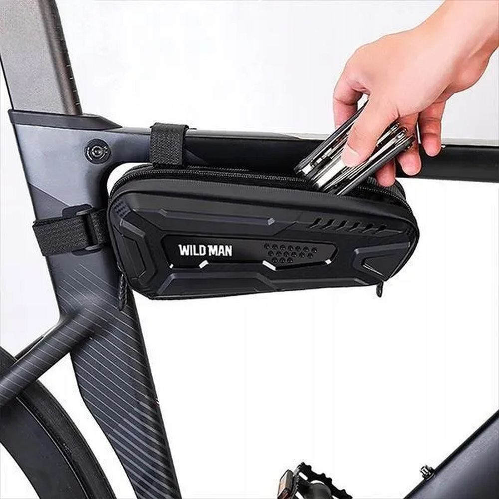 73a94329c530d26cabbd7127dea97594 WILDMAN traveling bag under the bike frame with zipper 1L M40 black