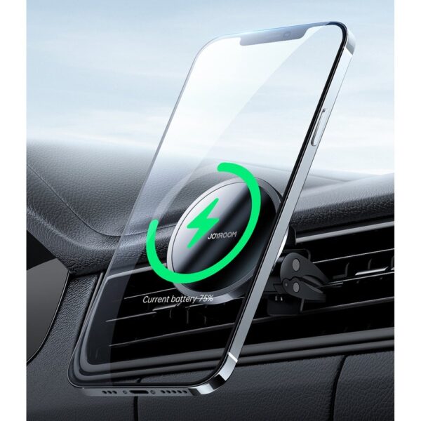Joyroom Car Magnetic Holder Qi Wireless Inductive Charger 15W (MagSafe Compatible for iPhone) Black (JR-ZS240)eng