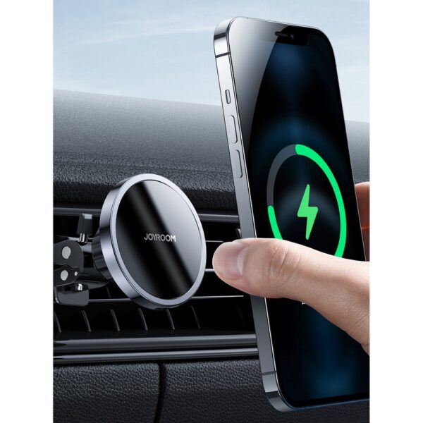 Joyroom Car Magnetic Holder Qi Wireless Inductive Charger 15W (MagSafe Compatible for iPhone) Black (JR-ZS240)eng