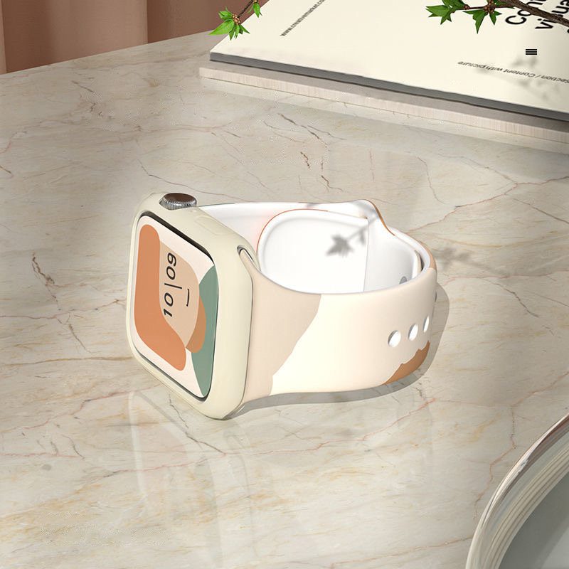 77759_4 Silicone Strap Moro Watch Bracelet Band for Apple Watch 42 / 44 / 45 / 49 mm - Pattern 1eng