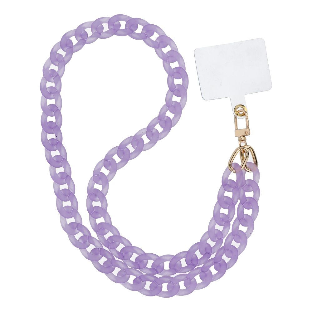 PANAMA LONG Phone lanyard, Phone pendant / cord length 80cm (40cm in the loop) / on neck - purple