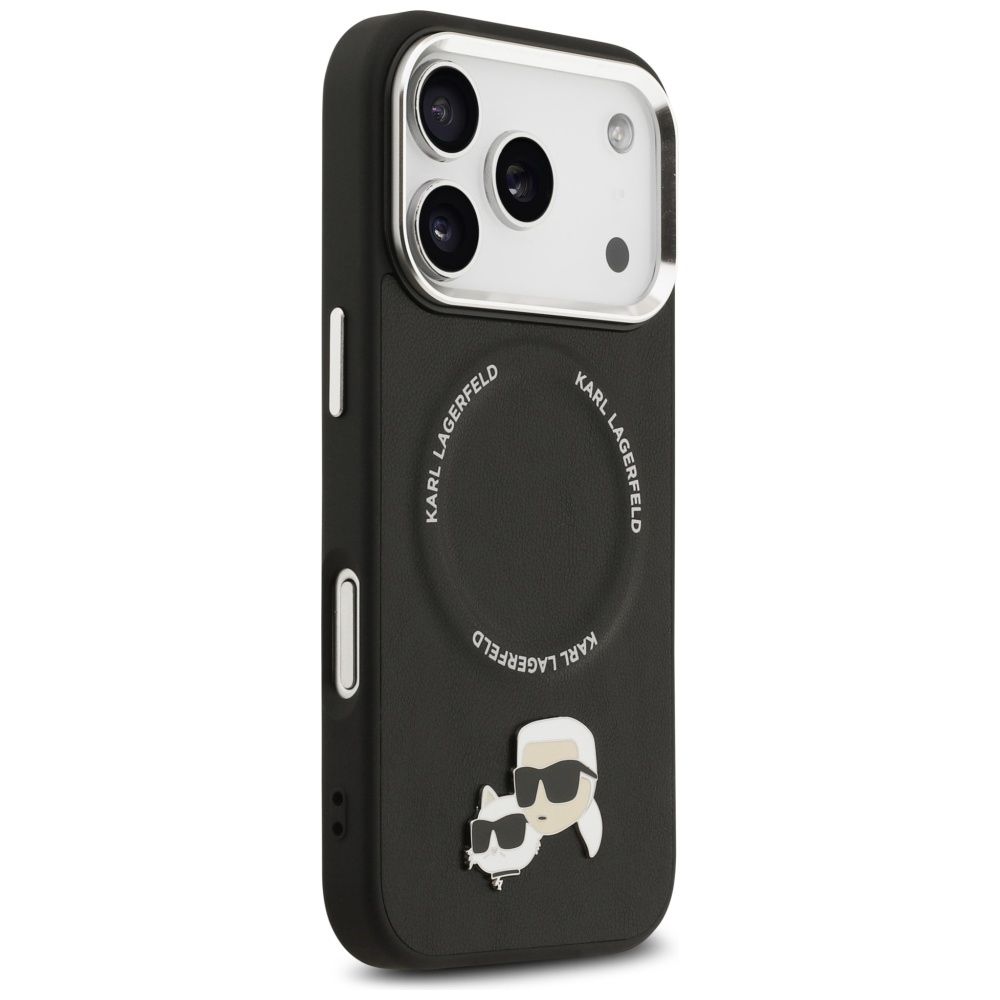 7b615a9013eb16f7fa15cbfb870d4c86 KARL LAGERFELD case for IPHONE 17 Pro Max compatible with MagSafe KLHMP17XPSMLRKCK (PU K&C Pins) black