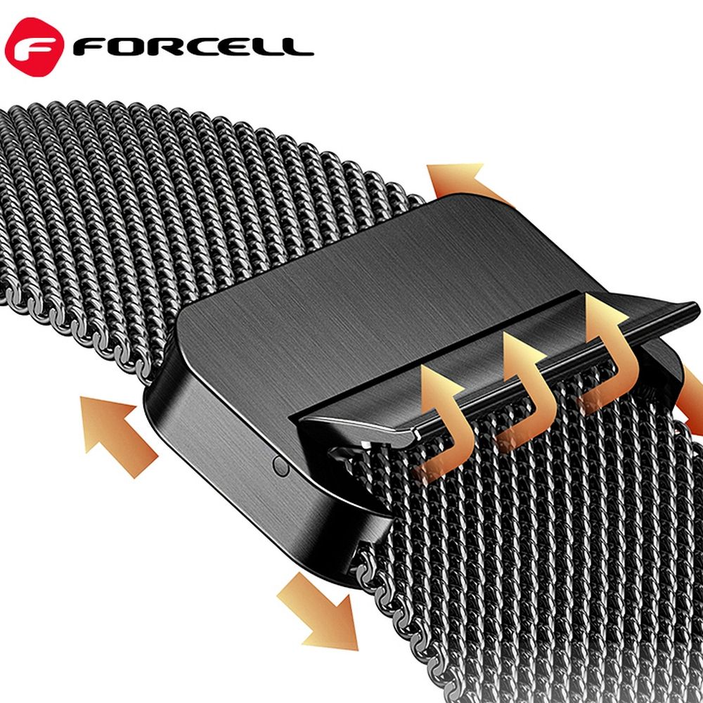 7d6c65aac2b7247054d808cdcbfbdac5 FORCELL F-DESIGN FA14 magnetic stainless steel strap for APPLE Watch 38 / 40 / 41 mm black
