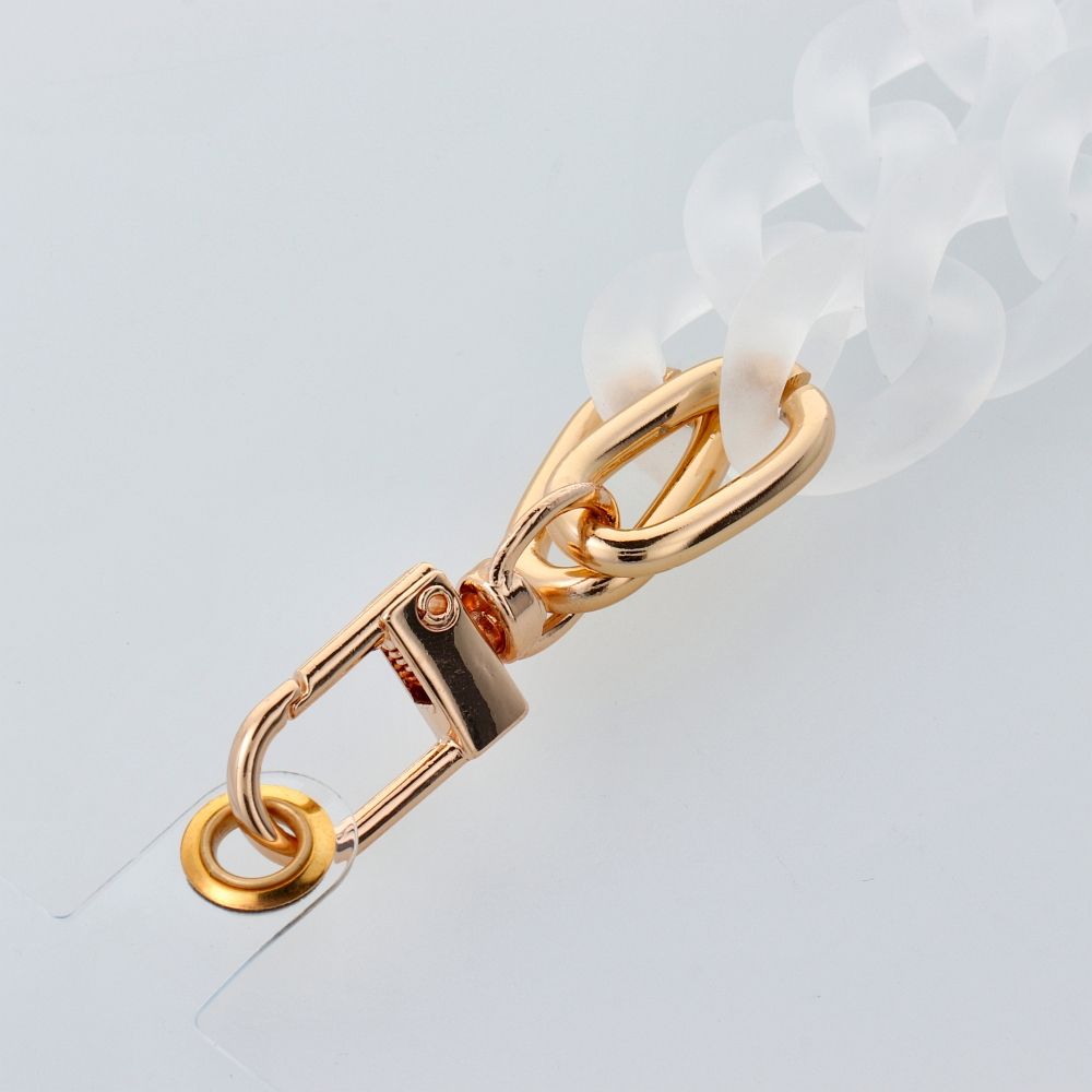 PANAMA Phone lanyard, Phone pendant / cord length 40cm (20cm in the loop) / on wrist - white