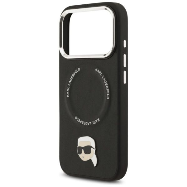 KARL LAGERFELD case for IPHONE 17 Pro Max compatible with MagSafe KLHMP17XPSMLRKLK (PU Karl Pin) black
