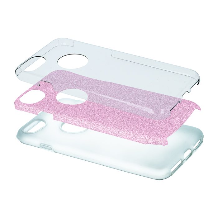 81089_oryg Glitter 3in1 case for iPhone 7 / 8 / SE 2020 / SE 2022 pink