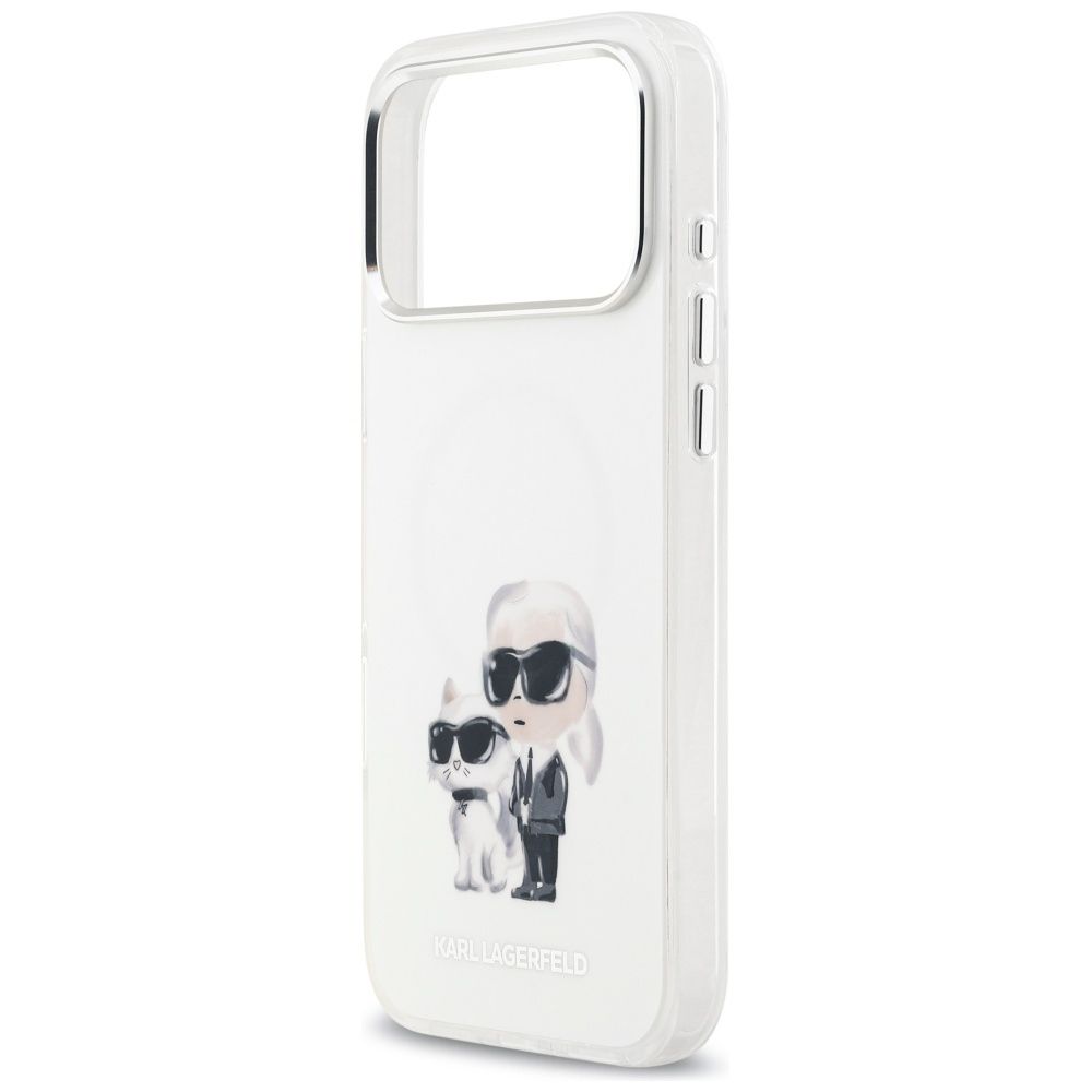 81ca0d4adfe012738fab8dc225ccf7e8 KARL LAGERFELD case for IPHONE 17 Pro Max compatible with MagSafe KLHMP17XHMKCAQOH (IML Aquarelle K&C & Logo) white