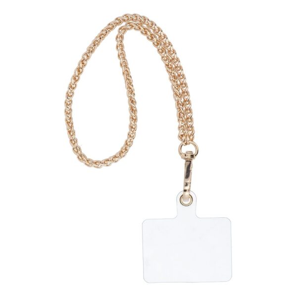 CHAIN #43 Phone lanyard, Phone pendant / cord length 40cm (20cm in the loop) / on wrist - gold