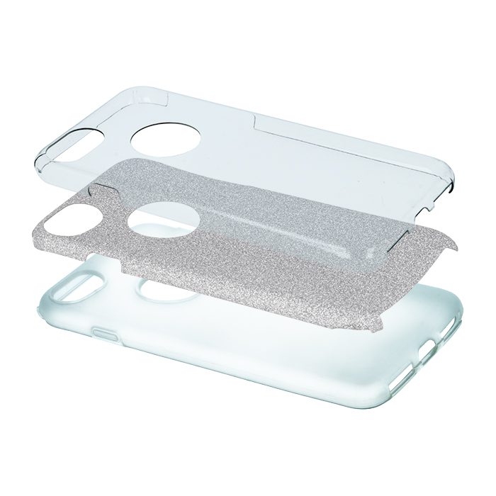 82298_oryg Glitter 3in1 case for iPhone 7 / 8 / SE 2020 / SE 2022 silver