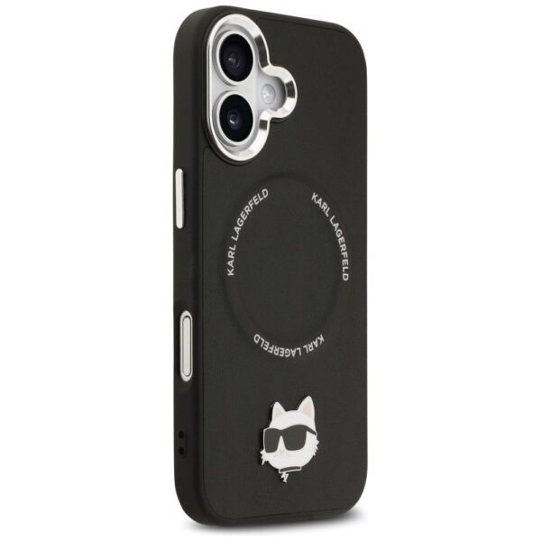 KARL LAGERFELD case for IPHONE 17 compatible with MagSafe KLHMP17SPSMLRCHK (PU Choupette Pin) black
