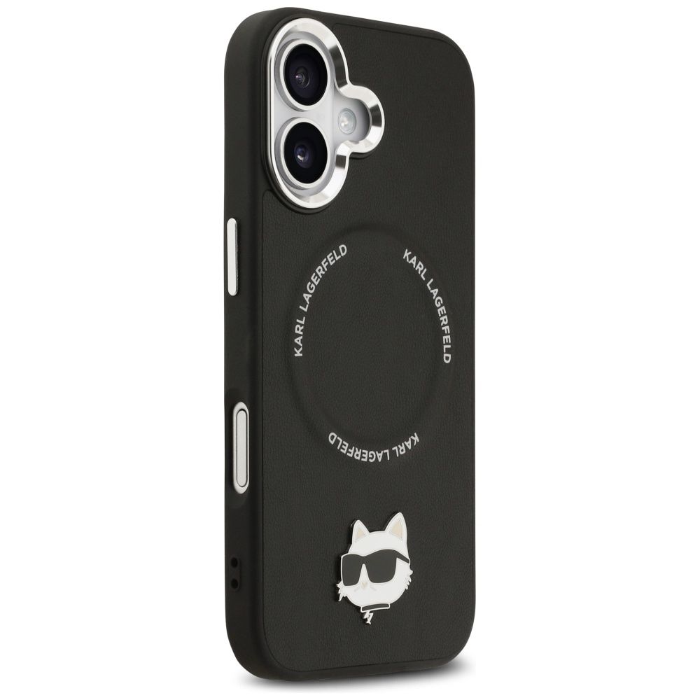 8231331e006d17b6925f2465ea560f5b KARL LAGERFELD case for IPHONE 17 compatible with MagSafe KLHMP17SPSMLRCHK (PU Choupette Pin) black