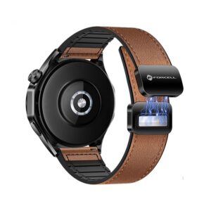 82ef4737619b3a2dfb8c4eb72df68946 FORCELL F-DESIGN FS20 magnetic eco leather strap for SAMSUNG Watch 22 mm brown