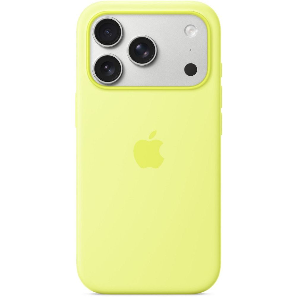 iPhone 17 Pro Silicone Case with MagSafe – Neon Yellow