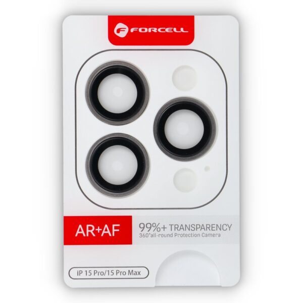 Forcell Premium Camera Lens Tempered Glass - for iPhone 15 Pro / 15 Pro Max Natural Titanium