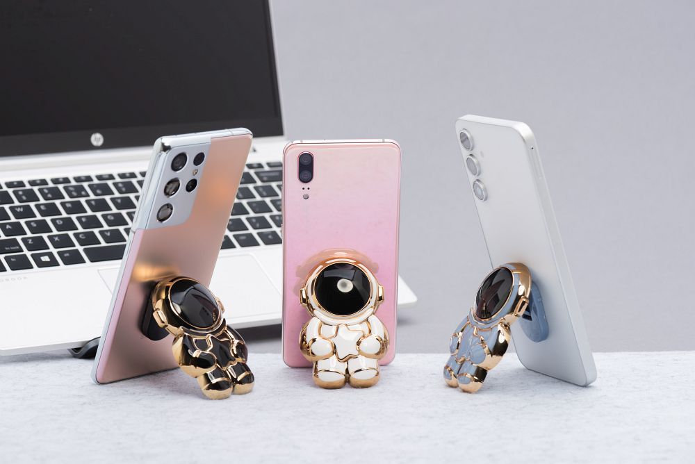 Phone stand ASTRONAUT - stick-on - white