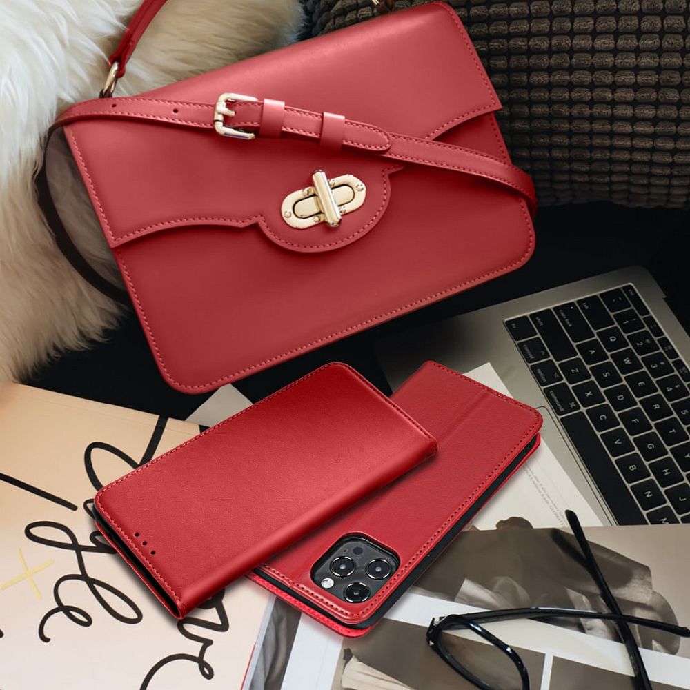 SMART PRO Book leather case for XIAOMI Redmi 15 claret