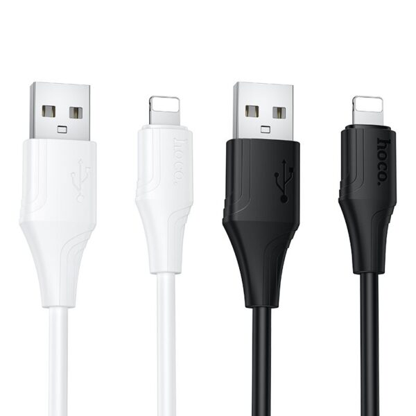 Silicone Cable USB A to Lightning Hoco 27W 1 m X124 black