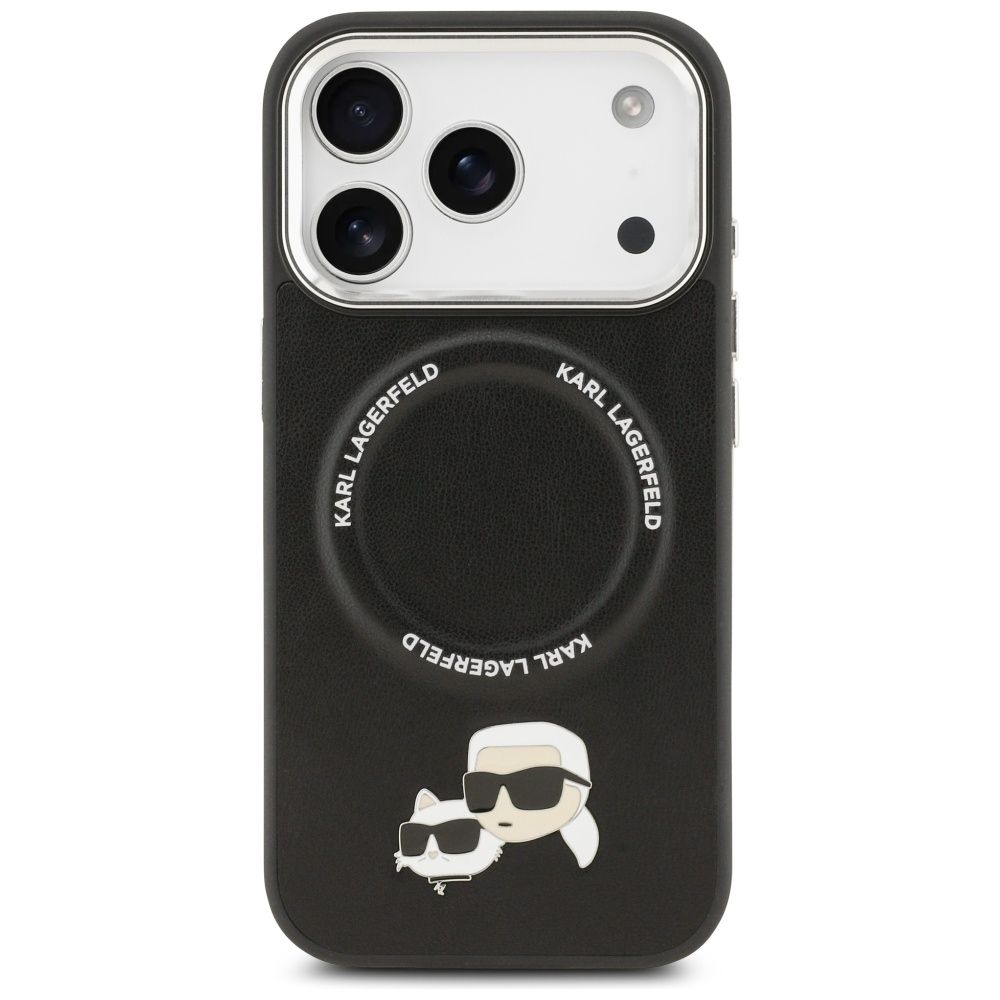 893cd8852d5b9db80c4ed82d3cb3dfea KARL LAGERFELD case for IPHONE 17 Pro Max compatible with MagSafe KLHMP17XPSMLRKCK (PU K&C Pins) black