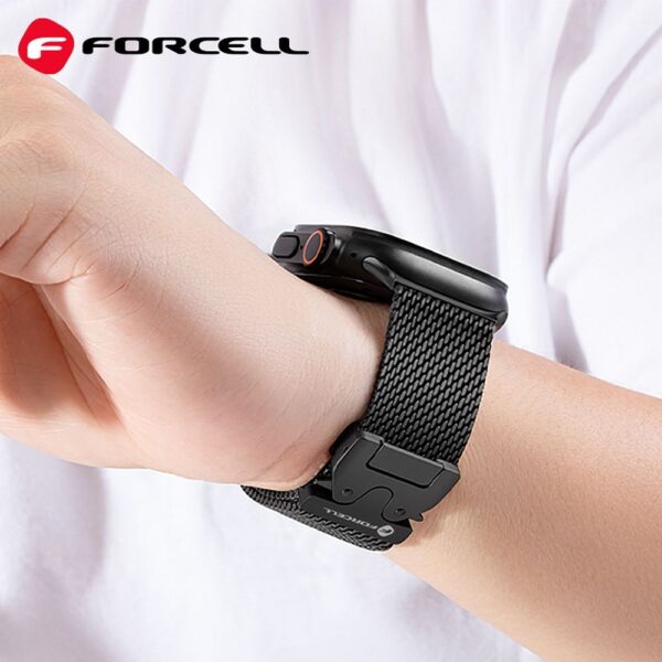 8b6e7b389694dcb5e1cc4263874e8864 FORCELL F-DESIGN FA11 stainless steel strap for APPLE Watch 38 / 40 / 41 mm black