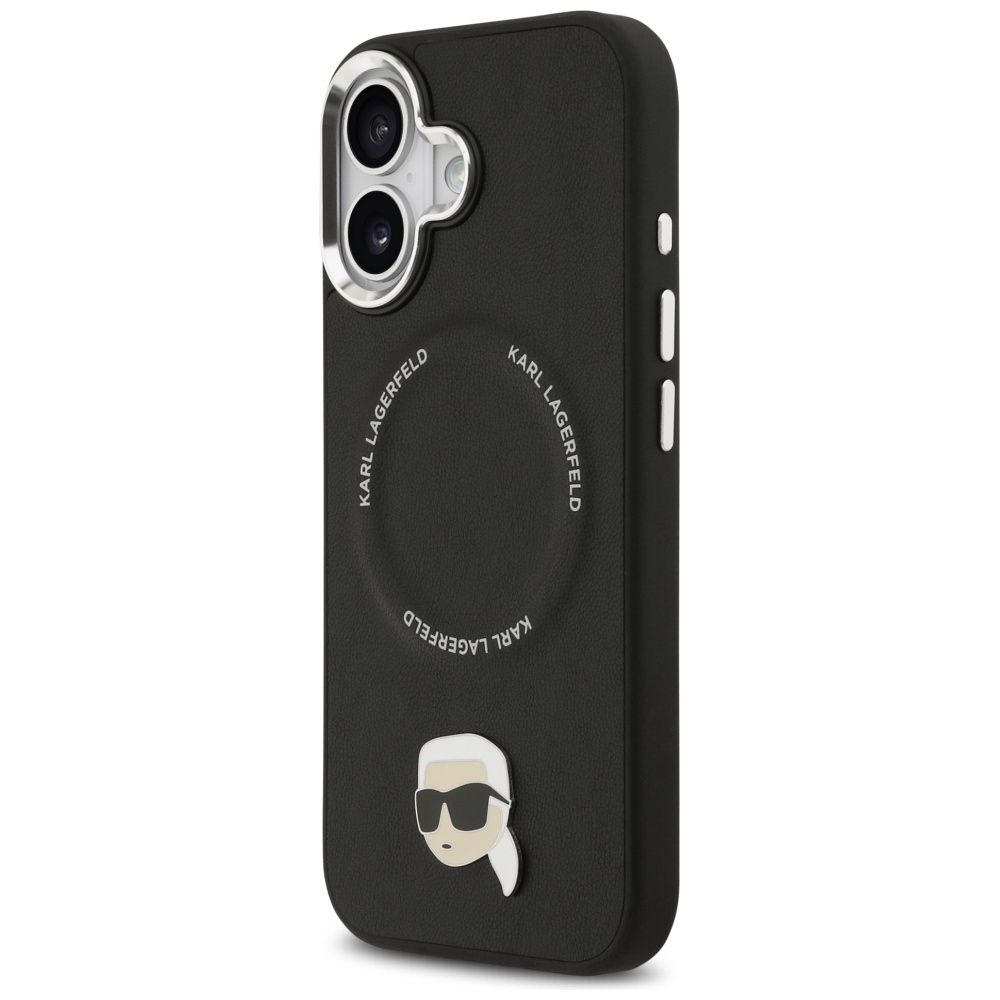 8b77dc886ea4d88c055cb9a735fa63f5 KARL LAGERFELD case for IPHONE 17 compatible with MagSafe KLHMP17SPSMLRKLK (PU Karl Pin) black