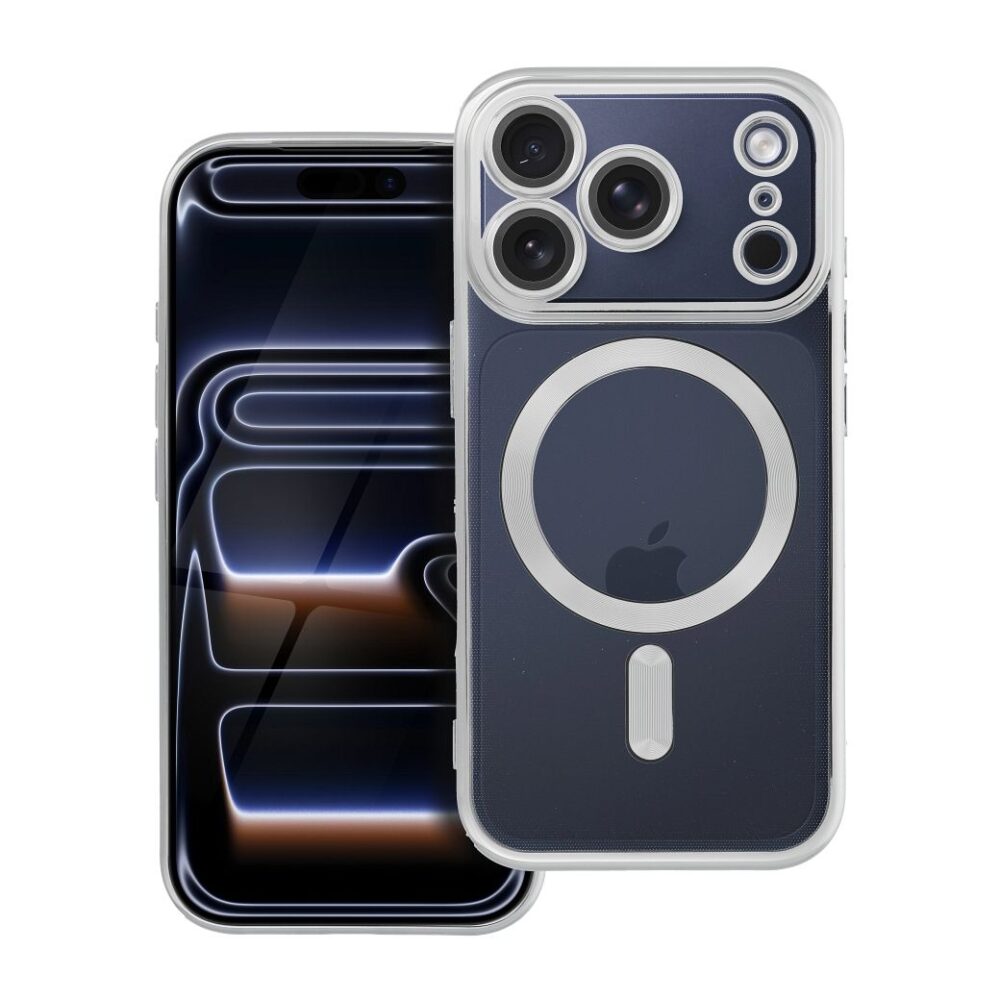 8bc90532a77f39f7337416195912f738 ELECTRO MAG COVER case compatible with MagSafe for IPHONE 17 Pro (full ring) silver