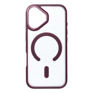 MATTE MAG COVER case compatible with MagSafe for IPHONE 17 plum red