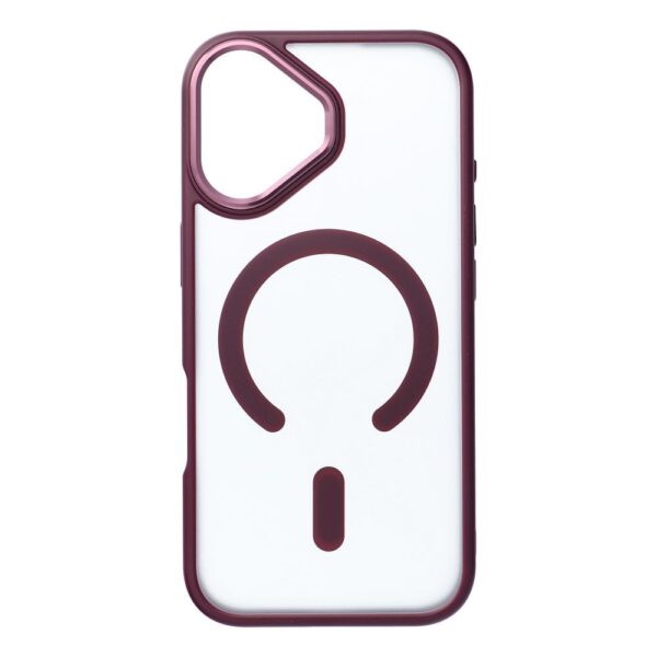 MATTE MAG COVER case compatible with MagSafe for IPHONE 17 plum red